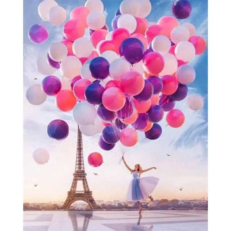 Paris Street Paint by Numbers Kit – 60×75cm DIY Canvas Art