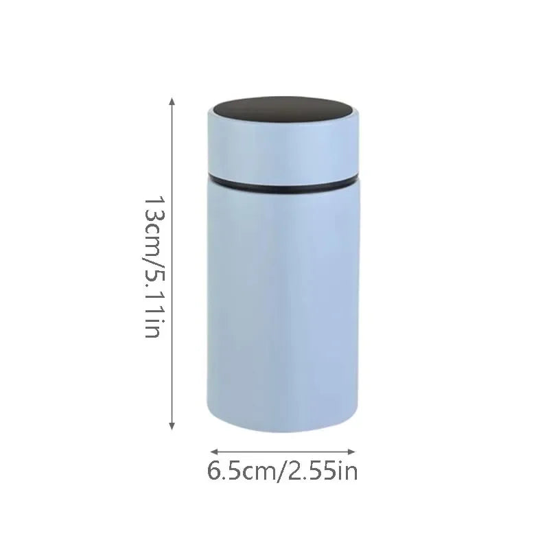 Temperature Display Thermos Cup Thermos Stainless Steel 200ml Gift Mini Pocket Cup Drinkware Kitchen Dining Bar Home Smeg Bottle Peaceful Pleasures Health and Wellness