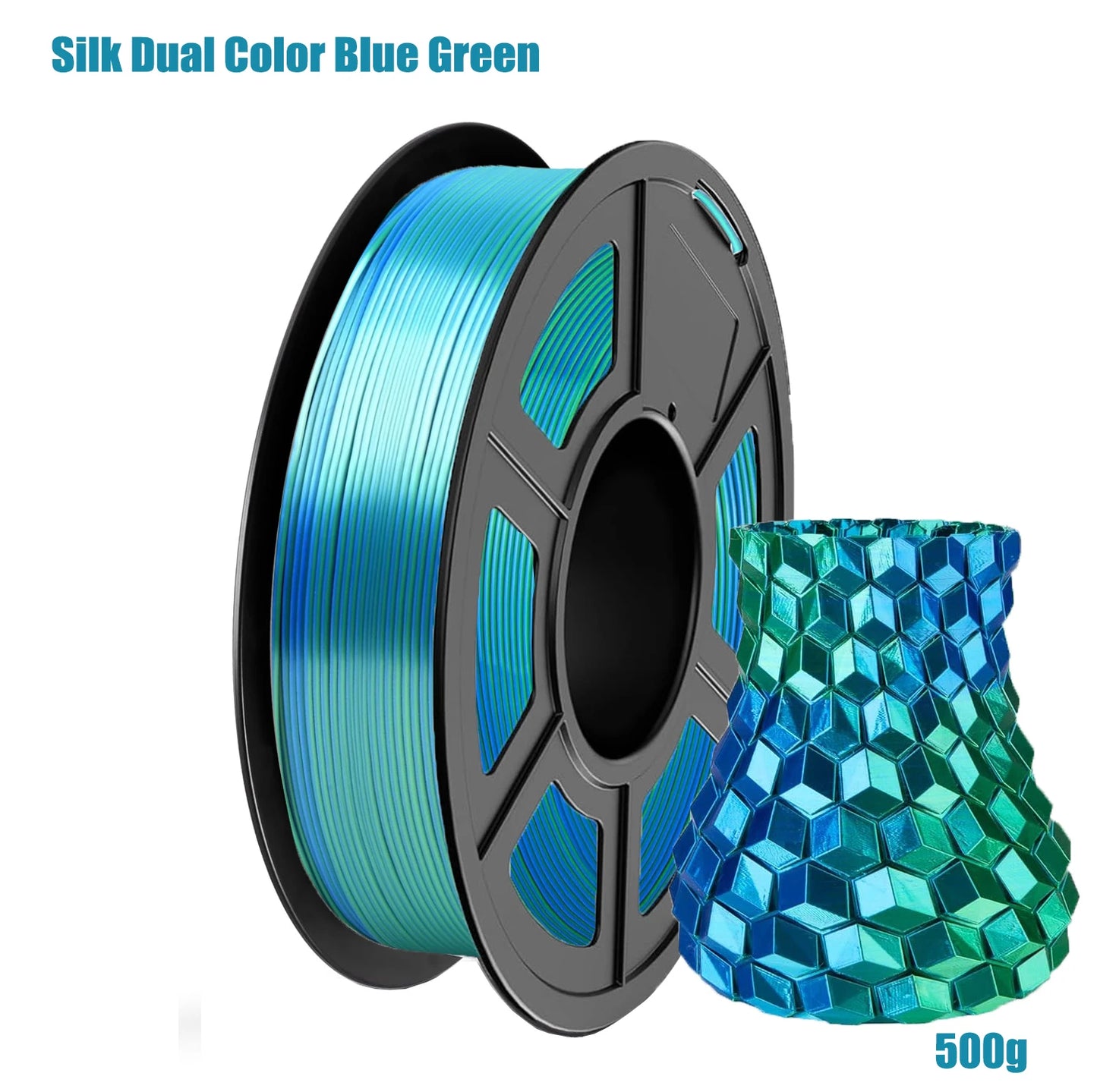 Silk Dual Color PLA Filament 1.75mm – 4×250g Coextrusion Pack