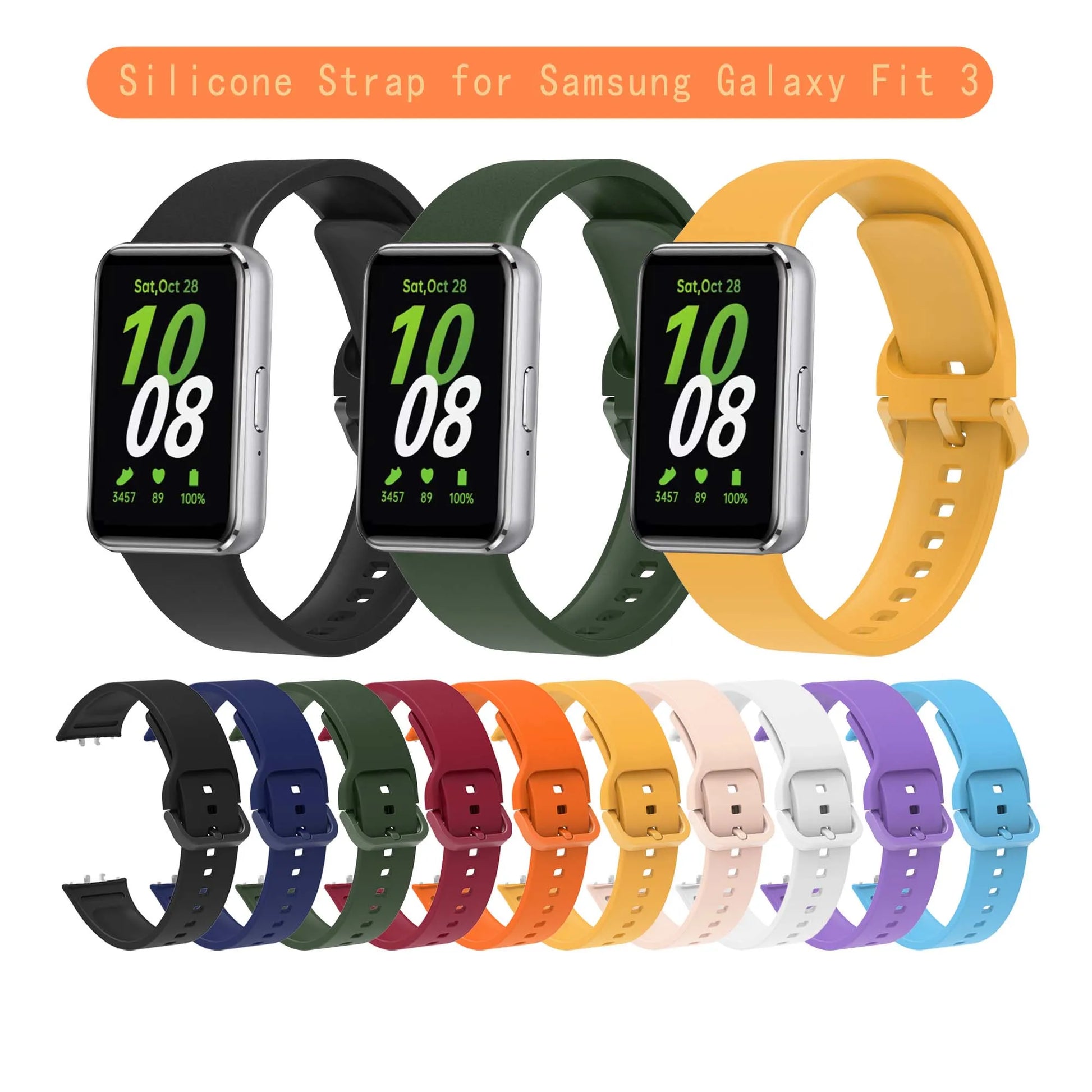 Silicone Sport Band for Samsung Galaxy Fit 3 – Soft Strap Peaceful Pleasures Health and Wellness