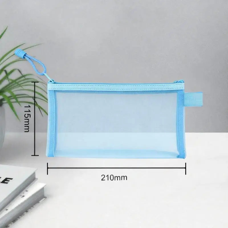 Clear Mesh Zipper Pencil Pouch | School, Office & Storage