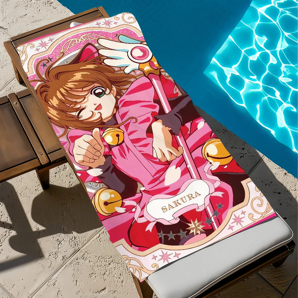 Cardcaptor Sakura Microfiber Beach Towel | Quick-Dry, 11 Sizes Microfiber Beach Towel Peaceful Pleasures Health and Wellness z7 STJ70x140CM