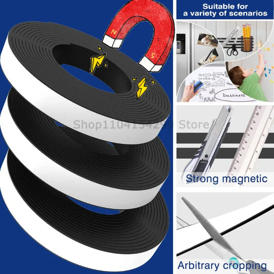 Self-Adhesive Flexible Magnetic Tape Strip – 1M Rubber Magnet Magnetic Tape Strip Oasis Select