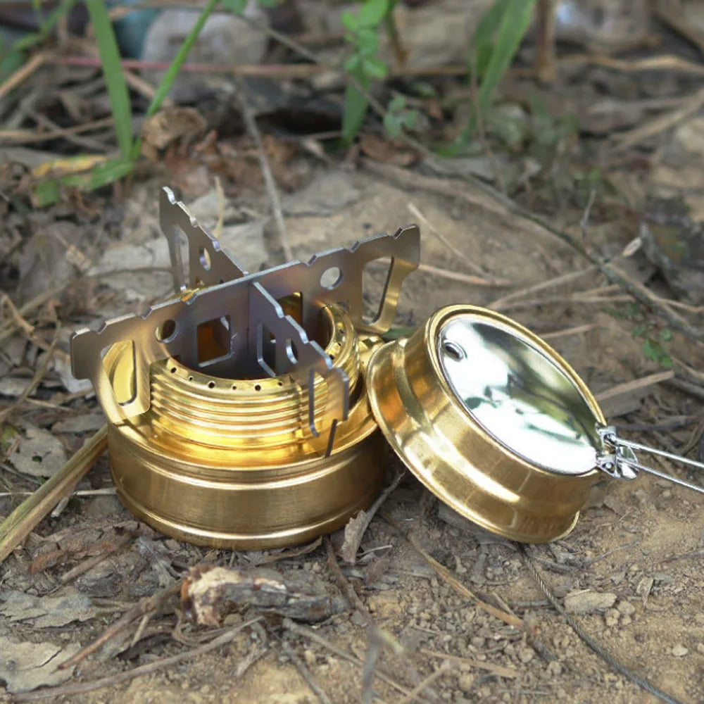 Outdoor Alcohol Stove Cross Bracket camping Stove Stainless Steel High Temperature Resistant Hiking Backpacking Cookware ﻿ Peaceful Pleasures Health and Wellness