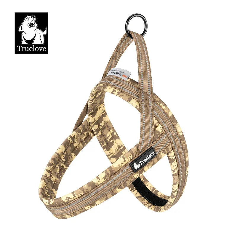 Truelove Floral Printing Mesh Padded Harness for All Breeds Quick Fit Dog Vest Harness Small Medium Large Dogs Outdoor TLH58122 Peaceful Pleasures Health and Wellness Brown XXXS China Mainland