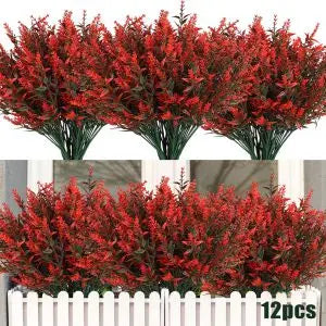 Artificial Lavender Bouquet | Fake Plastic Flowers Wedding & Decor