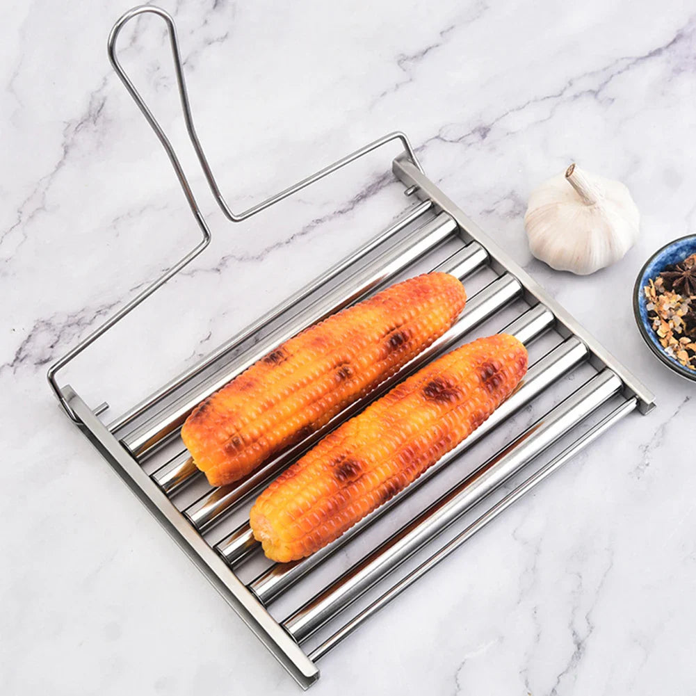Stainless Steel Hot Dog Roller Rack | BBQ Sausage Griller