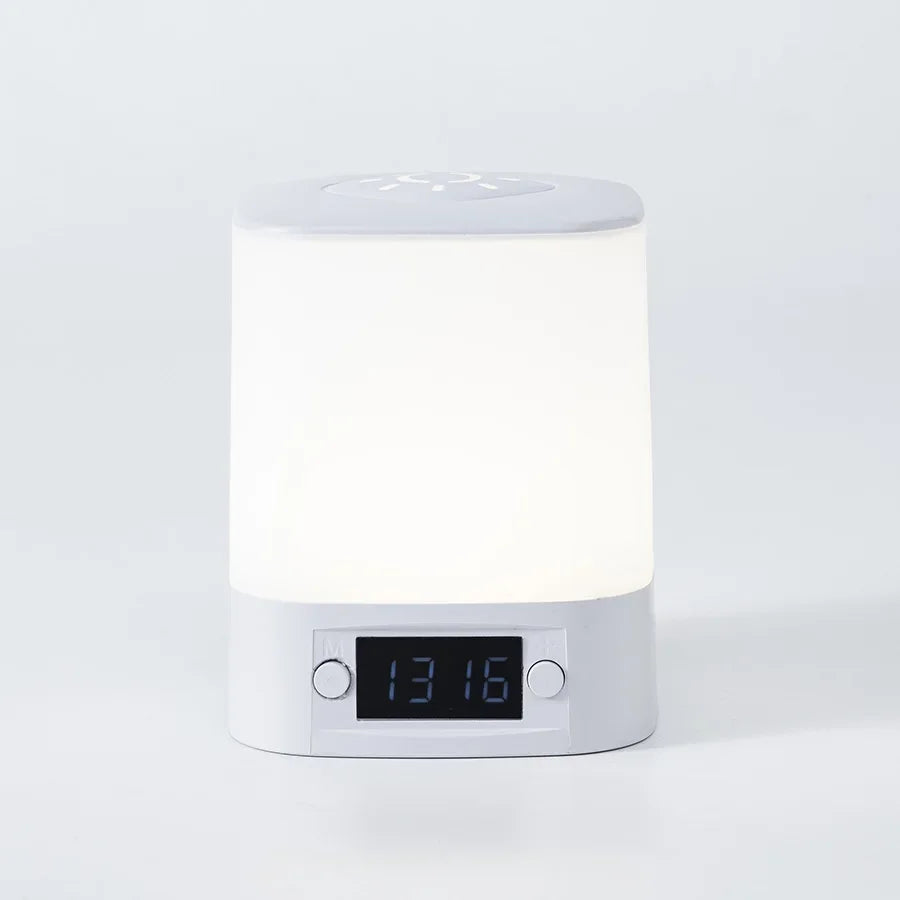 Touch Dimmable LED Night Lamp with Remote Clock Time Display or not Eye Protection Reading Lamp Bedside Night Light Rechargeable Peaceful Pleasures Health and Wellness No Remote