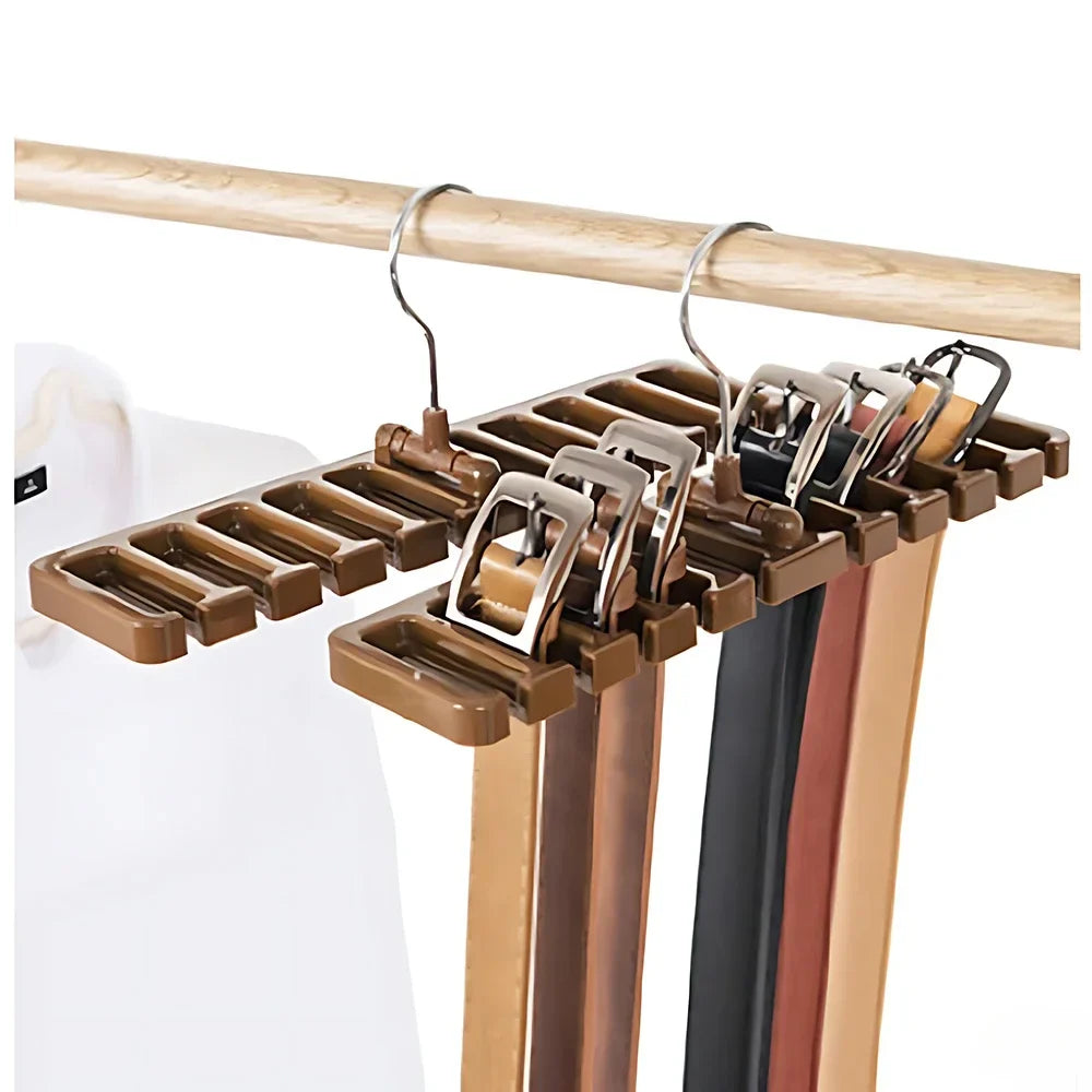 Rotating Belt & Scarf Organizer Rack | Closet Hanger Holder