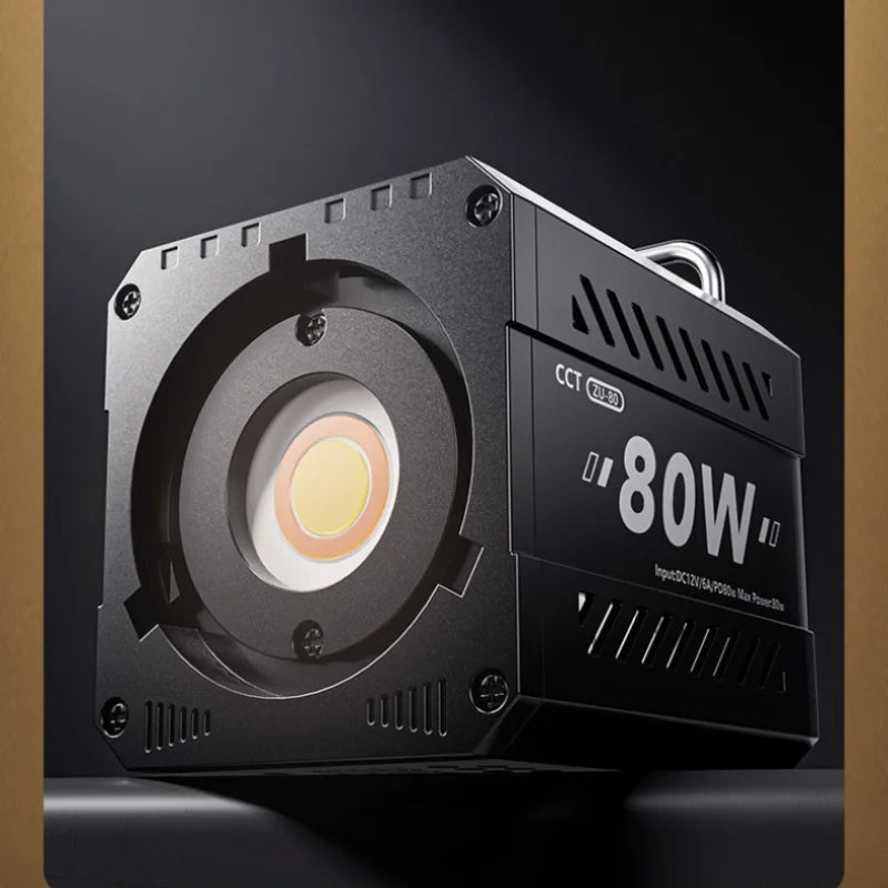 SHINEKNOT 80W COB LED Fill Light – Dimmable Portable Video Lamp