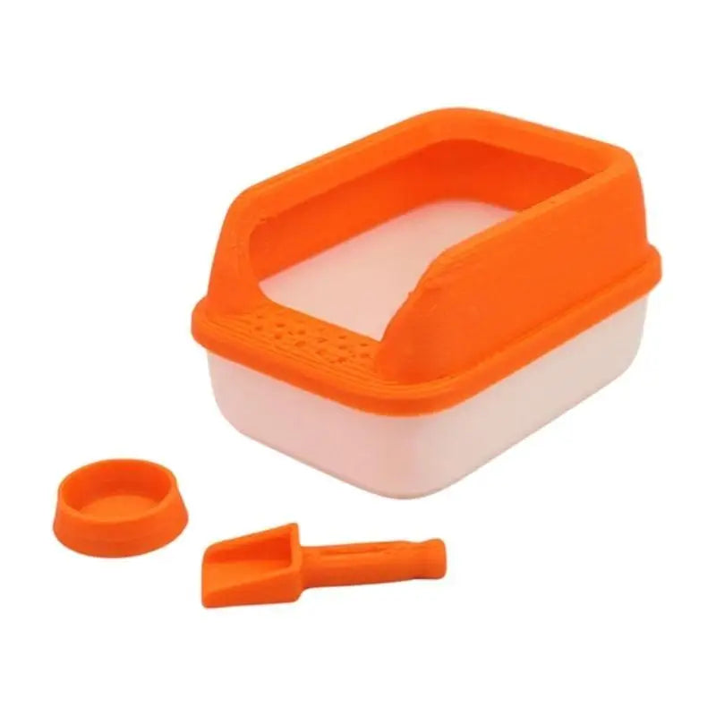 1:12 Dollhouse Miniature Pet Litter Box Set – Cat Playset