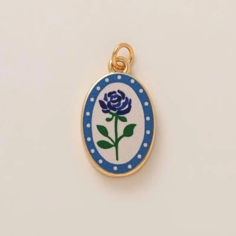 DIY Butterfly Flower Pendant – Gold-Plated Color Block Charm
