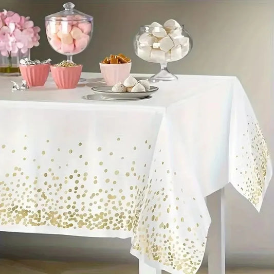 Small Polka Dot Disposable Tablecloth Thickened Waterproof Peaceful Pleasures Health and Wellness