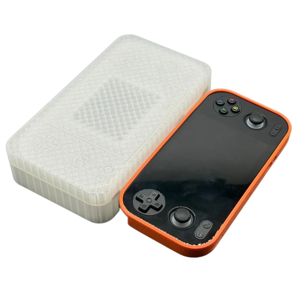 Magnetic Lid Design Organize Case Shockproof Protective Over Handheld Game Console Case For RG476h Storage Box Peaceful Pleasures Health and Wellness Translucent White