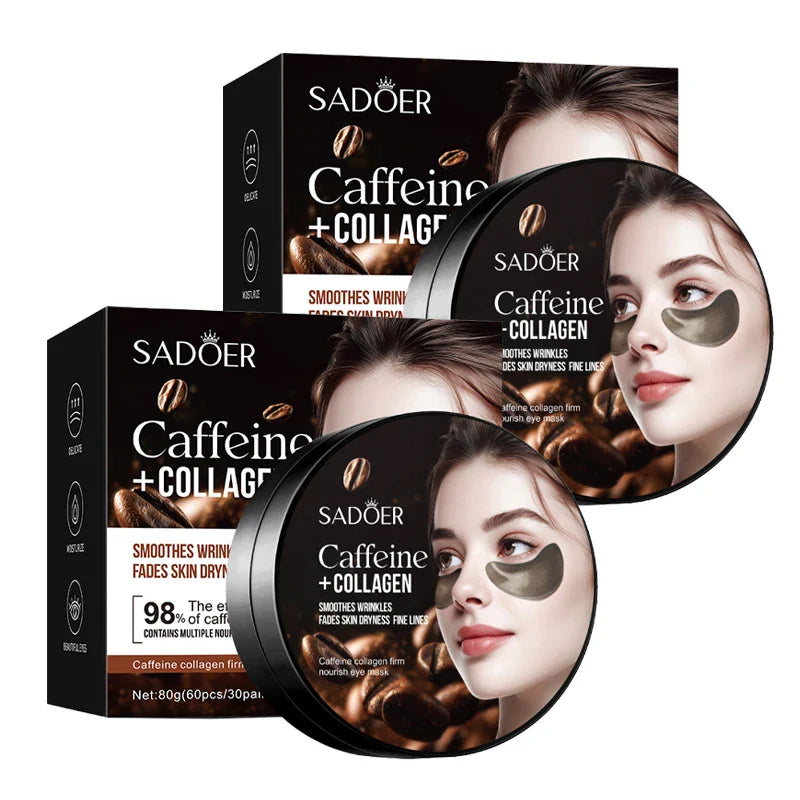 SADOER Caffeine Collagen Eye Masks – Moisturizing Patches 60/120pc