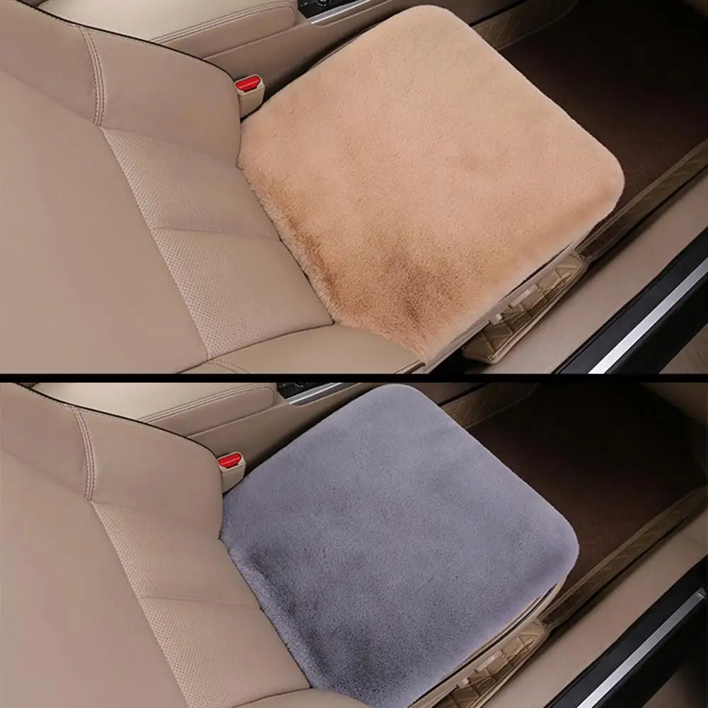 Winter Plush Faux Rabbit Fur Car Seat Cushion | Anti-Slip Pad Car Seat Cushion Peaceful Pleasures Health and Wellness