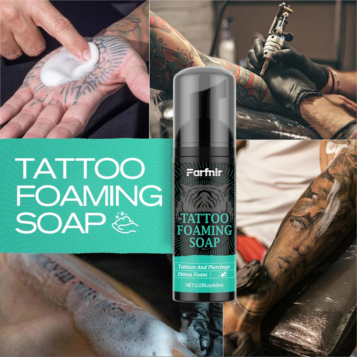 Tattoo Foaming Soap – Moisturizing Cleanser for Tattooed Skin