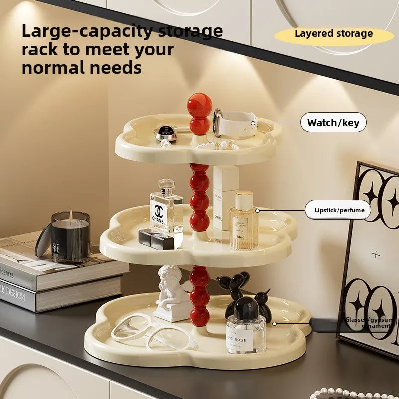 Vintage-Style Multi-Tier Cake Stand - Retro Dessert Display Tray with Clover Design, Elegant Fruit Plate & Tabletop Organizer Peaceful Pleasures Health and Wellness