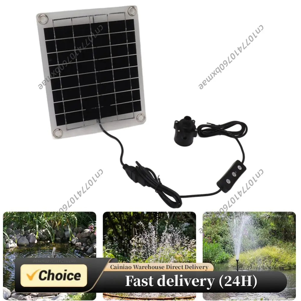 12V 10W Solar Water Pump Garden Decoration Mini Water Pump Watering System Solar Panel Pump with Adjustment Switch Kits for Pond Peaceful Pleasures Health and Wellness