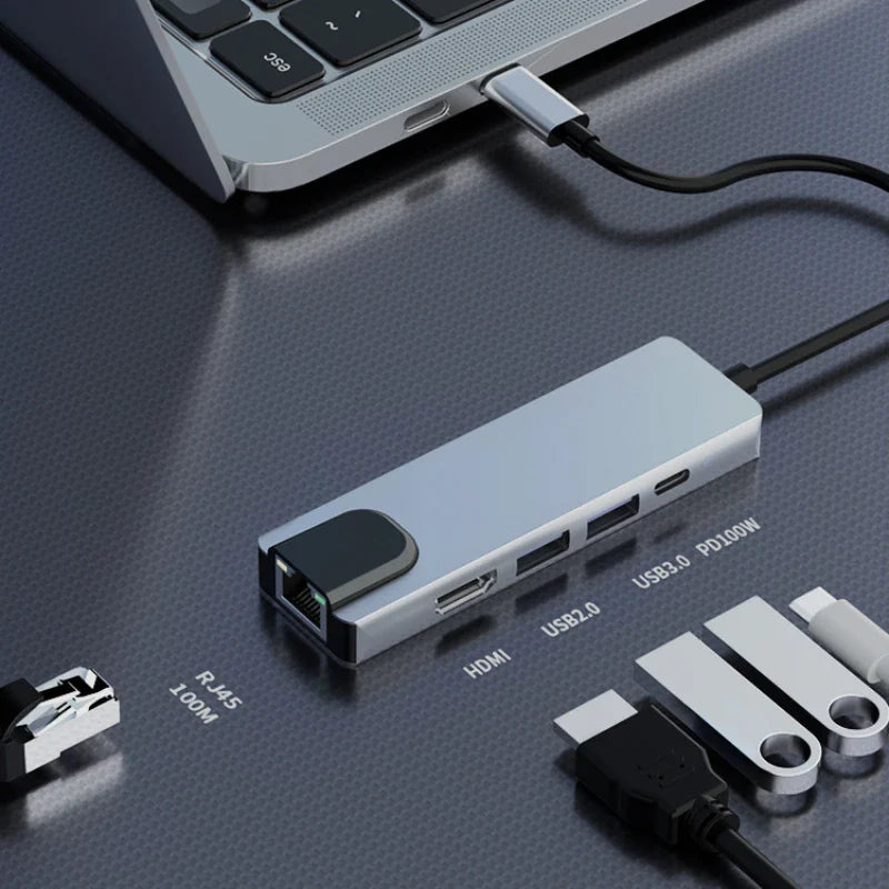 USB-C Docking Station 5-in-1 & 8-in-1 HDMI RJ45 USB Hub
