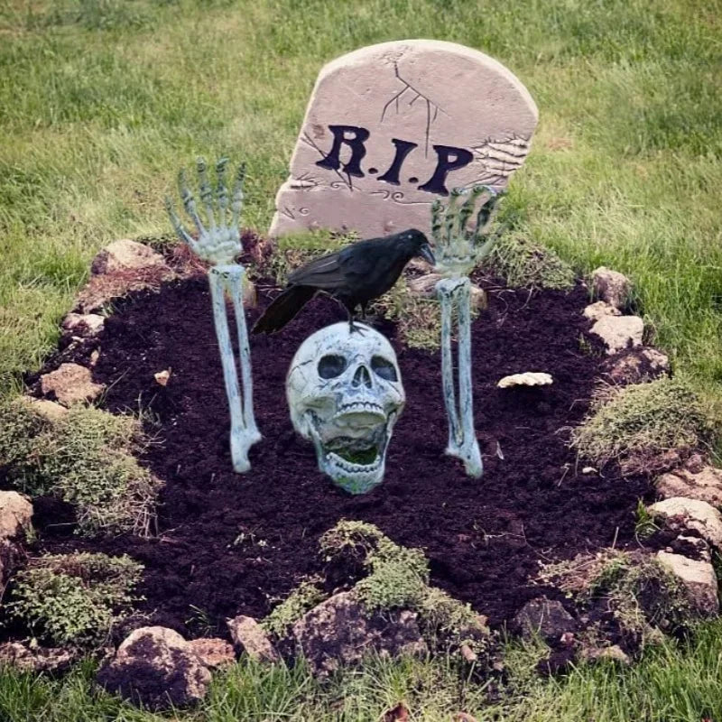 Halloween Skeleton Hand Yard Stakes – Realistic Zombie Prop 1–6 Pcs