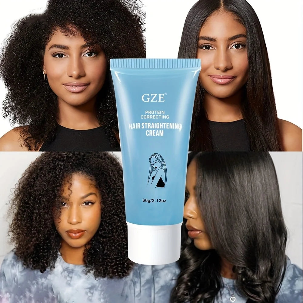 GZE Protein Hair Straightening Cream – Frizz Control & Shine