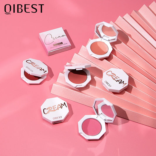 QIBEST Face Blusher Peach Cream Makeup Blush Palette Cheek Contour Blush Cosmetics Blusher Cream Korean Makeup Rouge Tint Blush Peaceful Pleasures Health and Wellness