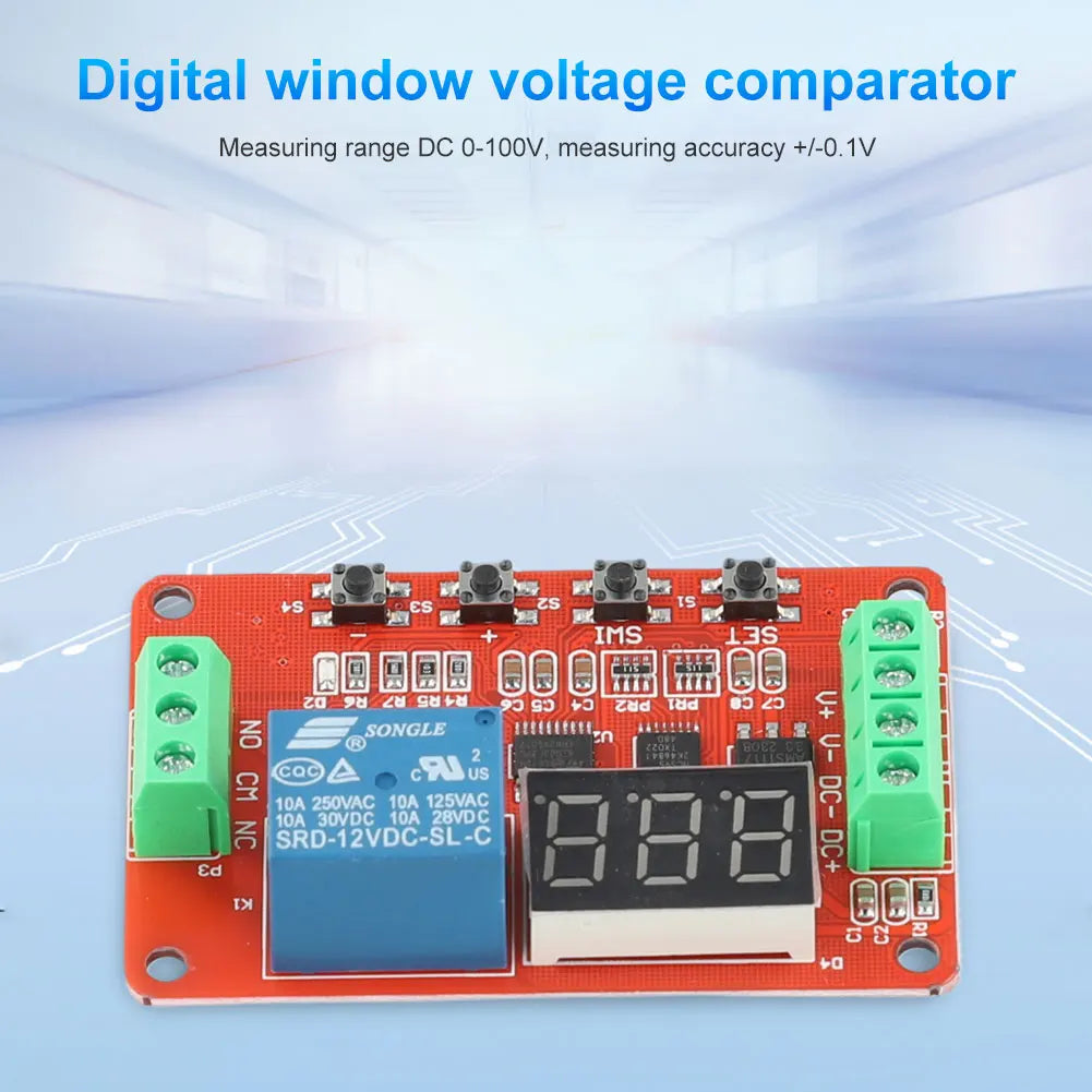 DVB01 Digital Voltage Comparator Module DC 5V 12V 24V Display