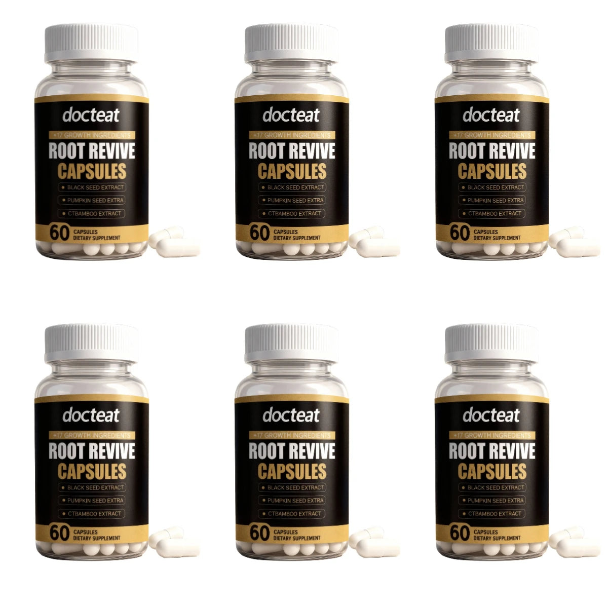 Root Revive Hair Capsules | Biotin, Black Seed & Bamboo – 60ct