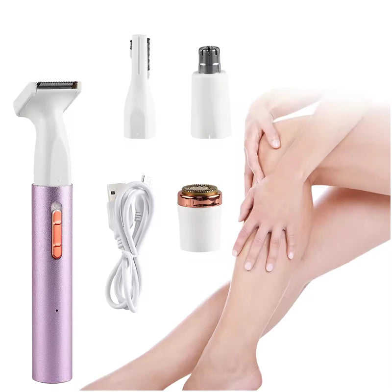 Rechargeable Portable Multifunction Painless Epilator for Face Body Hair Removal RV Travel-Friendly ABS Material Handheld Peaceful Pleasures Health and Wellness