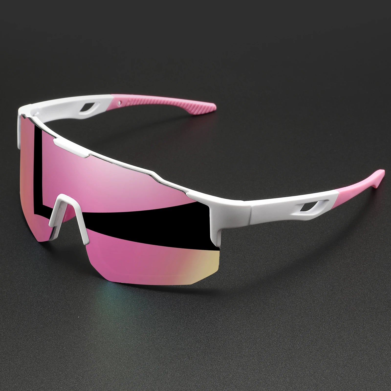 Unisex Oversized Sports Sunglasses UV400 Wraparound Colorful Comfort Fit for Cycling Hiking Outdoor Activities Peaceful Pleasures Health and Wellness