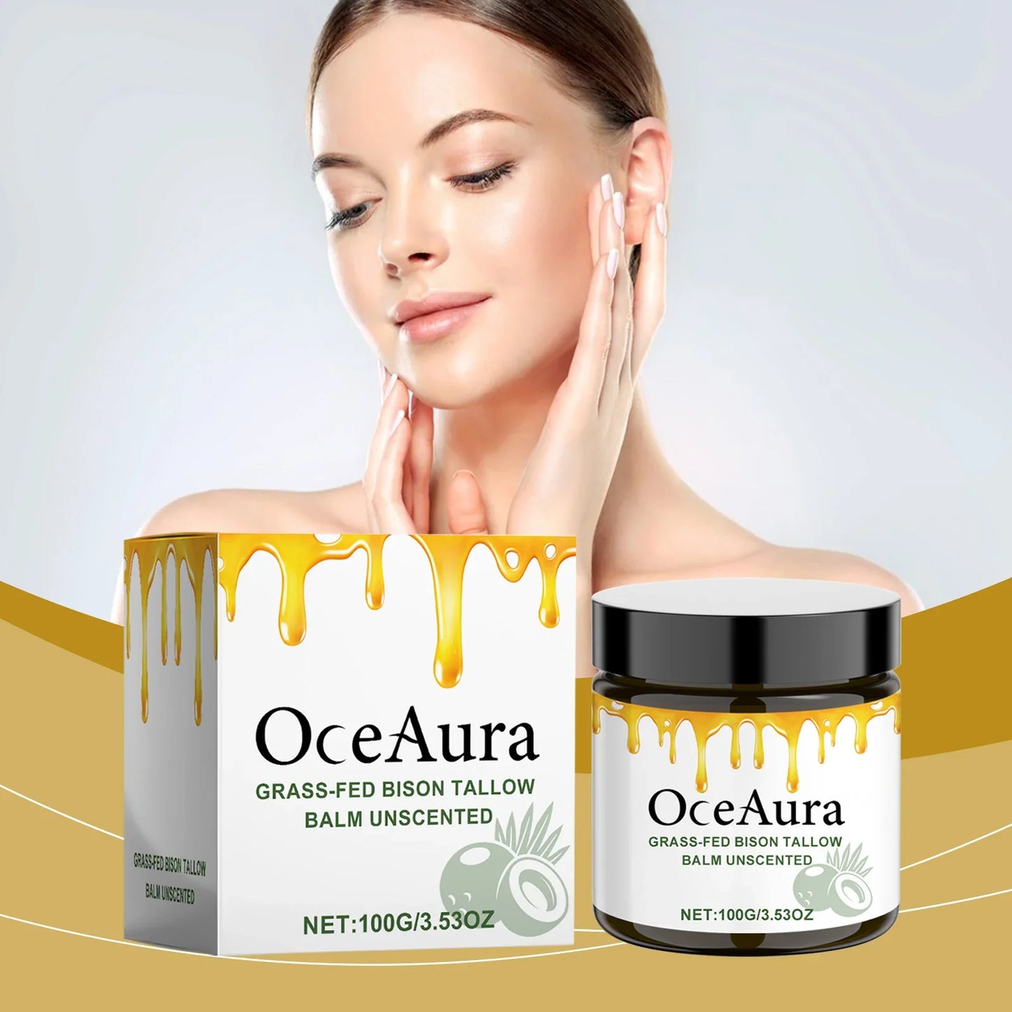 OceAura Organic Tallow Balm Face Cream – Collagen Moisturizer