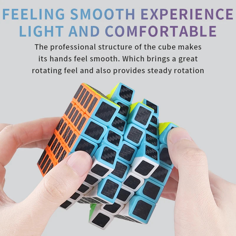 Carbon Fiber Professor's Cube Starry 3X3 4X4 5x5 Speed Puzzle