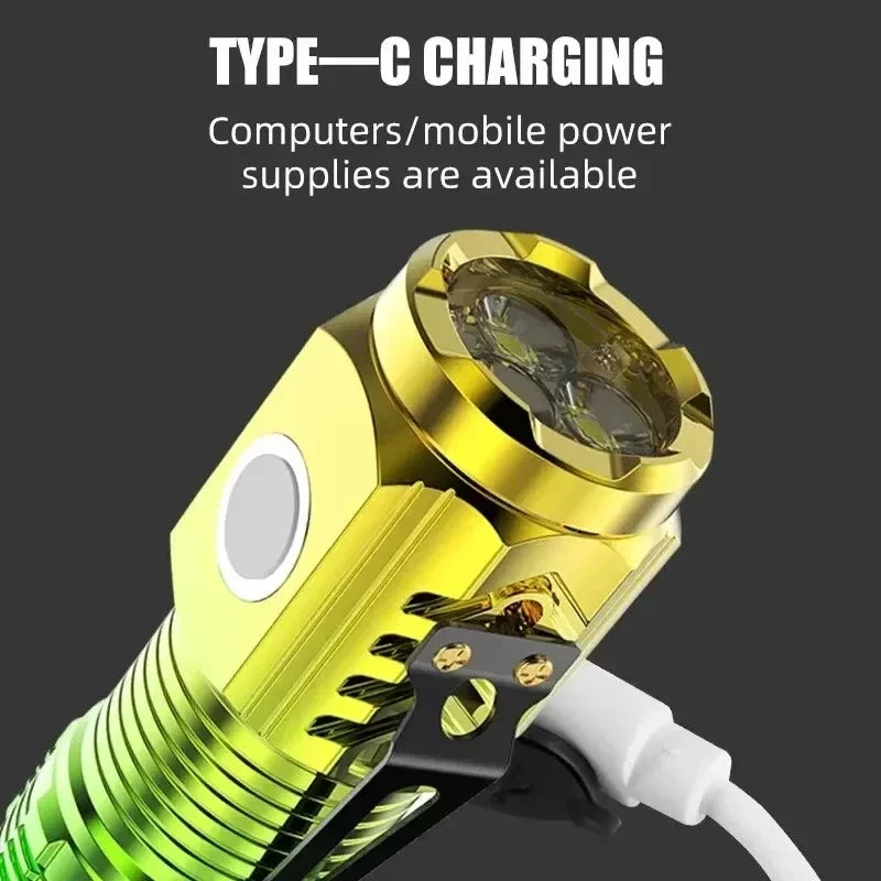 Mini Rechargeable LED Flashlight – 1000 Lumen, 5 Modes, Pen Clip