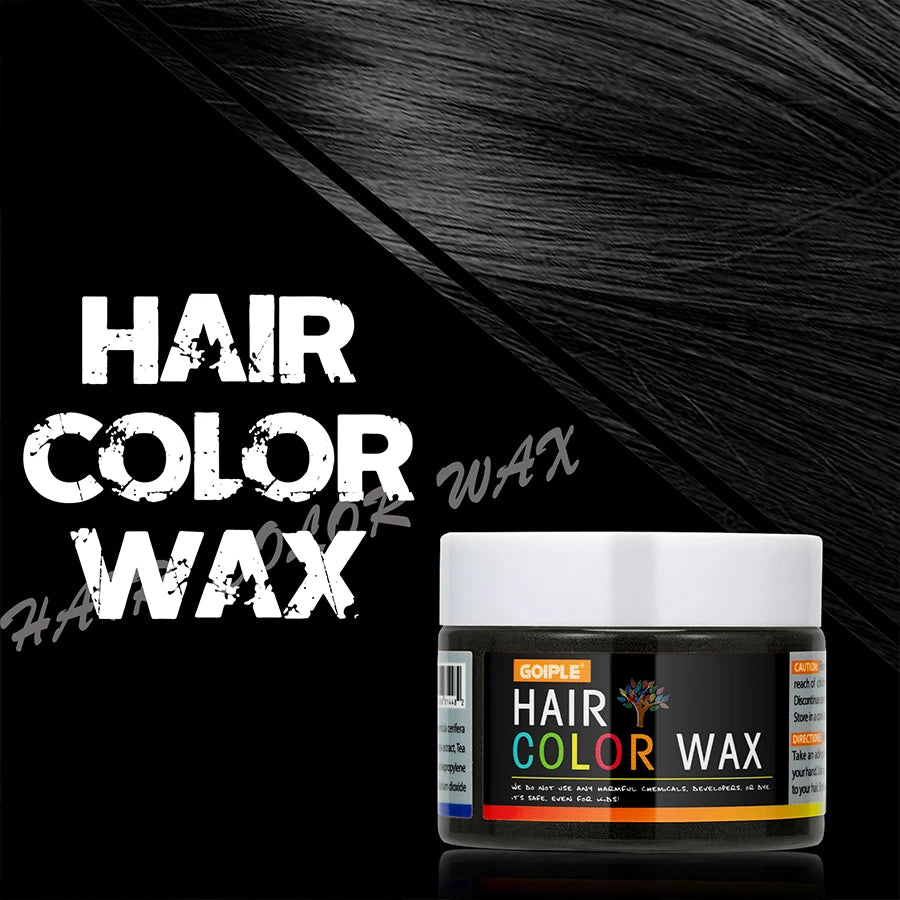 Valentine's Day DIY Hair Dyed Mud Hair Colour Wax Easy To Wash Coloring Cream One-time Hairs Beard and Eyebrows Colour Products Peaceful Pleasures Health and Wellness Black 120g