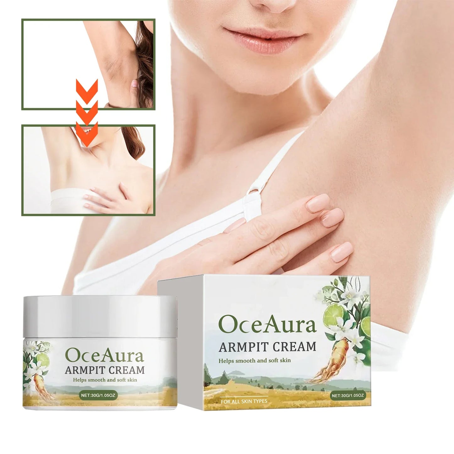 OceAura Armpit Brightening & Moisturizing Cream 30ml