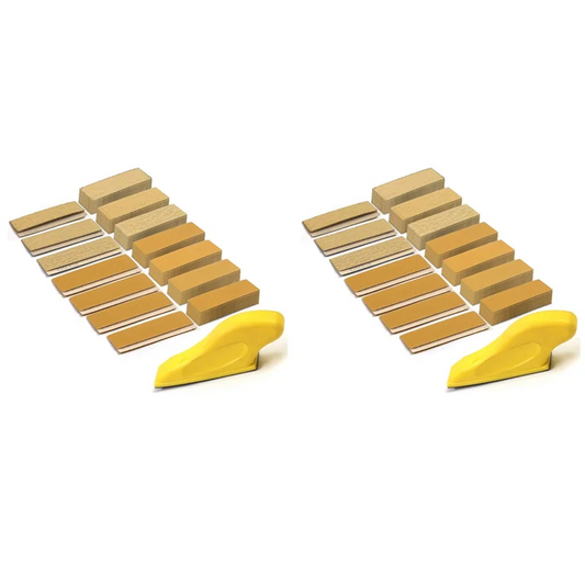 Y51A-140Pc Sander Paper Kit,3.5X1in Hand Sanding Block For Wet Dry Hook & Loop Alumina 80 To 600 Grit Sandpaper Peaceful Pleasures Health and Wellness Yellow