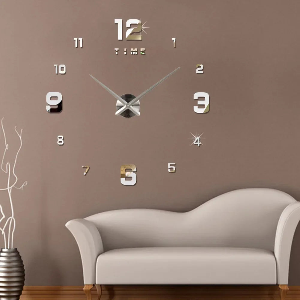 Luminous Decoration Digital Wall Clock Homes DIY Watches Frameless Decoration for Bedroom Families Living Room Stereo Led Peaceful Pleasures Health and Wellness