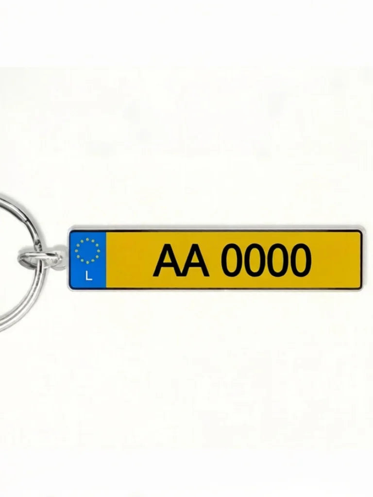 Custom Car License Plate Keychain Personalized Name Number Plate Acrylic Metal Keyring Gift for Dad Boyfriend Peaceful Pleasures Health and Wellness