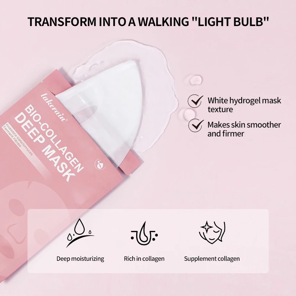 Bio-Collagen Deep Face Mask Shrink Pores Deep Hydrating Overnight Mask Moisturizing Refreshing Brightening Face Skin Care Peaceful Pleasures Health and Wellness