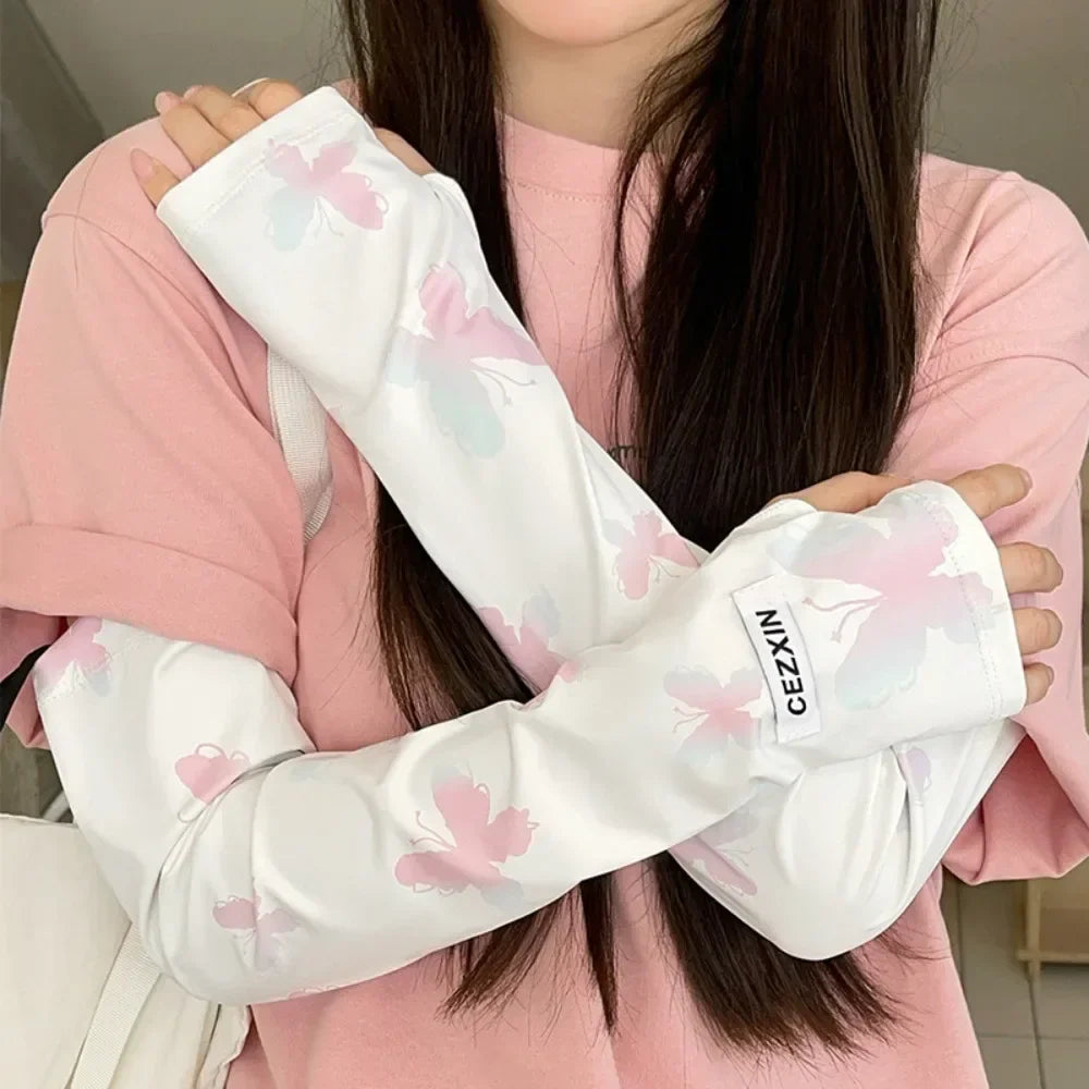 Ice Silk Sun Protection Arm Sleeves – Lightweight & Cool