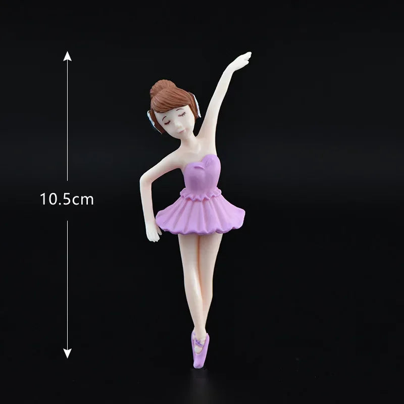 Miniature DIY Doll House Ornament Micro Landscape Garden Ornament Girls Figurines Ballerina Girls Micro Landscape Dancing Girl Peaceful Pleasures Health and Wellness purple 1