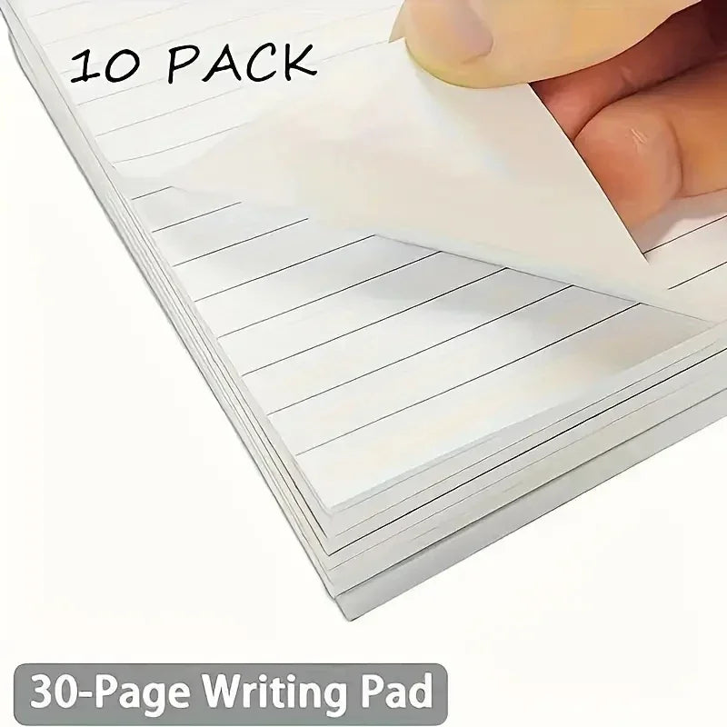 Pocket-sized Lined Notepads Notebooks 10-Pack Notebook 30 Sheets Each
