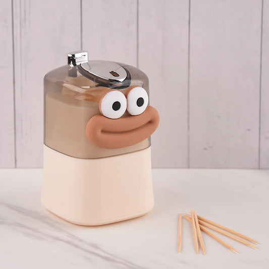 Pop-Up Automatic Toothpick Dispenser Holder | Home & Kitchen Toothpick Dispenser Peaceful Pleasures Health and Wellness Chocolate