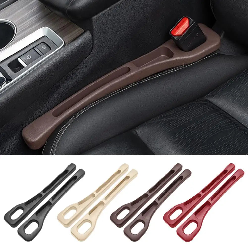 Car Seat Gap Filler PU Leather Console Organizer 2-Pack