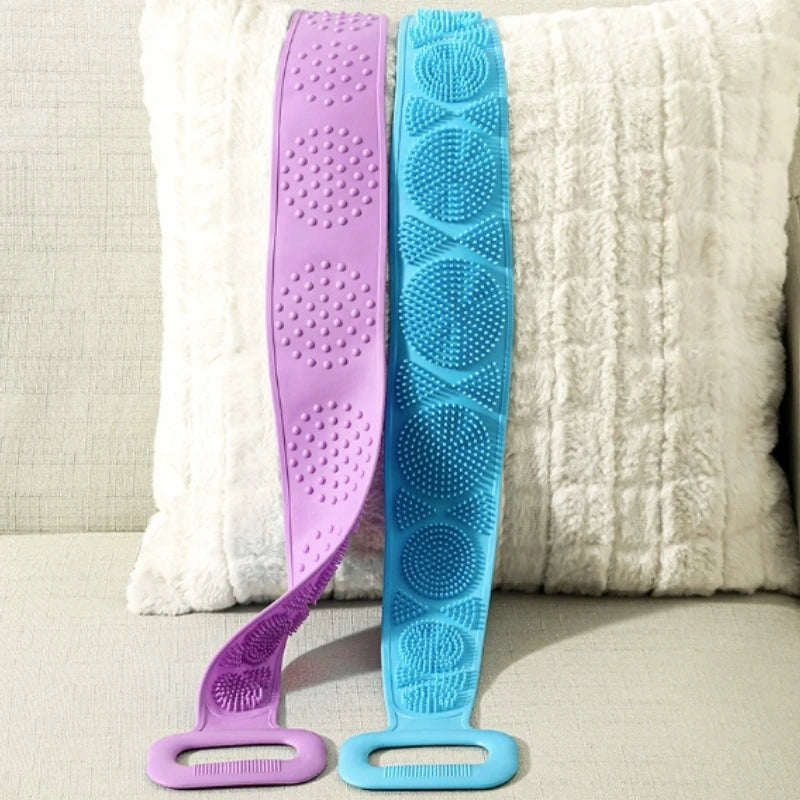 Silicone body sponge exfoliating back scrubber for peeling, massaging, relaxing, full body bathing tools for both men and women Peaceful Pleasures Health and Wellness