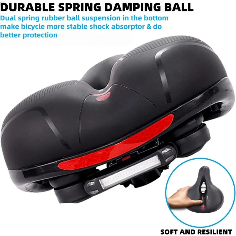 2026 Comfortable men's hollow bicycle saddle mtb road bicycle vibration absorption big butt seat lightweight safety area large. Peaceful Pleasures Health and Wellness
