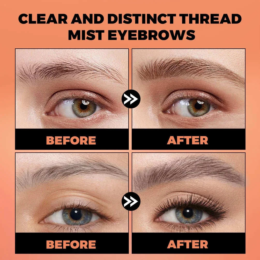QIBEST 2 Point Wild Eyebrow Pencil Long-Lasting Easy Grip Waterproof Thin Liquid Silkworm Brow Pen Cosmetics Eyebrow Tattoo Peaceful Pleasures Health and Wellness