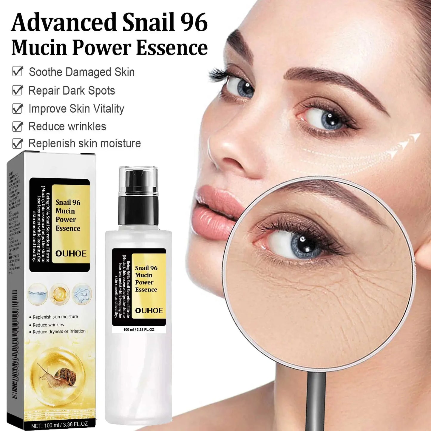 Snail Mucin Peptide Essence – Hyaluronic Acid Face Serum Peaceful Pleasures Health and Wellness