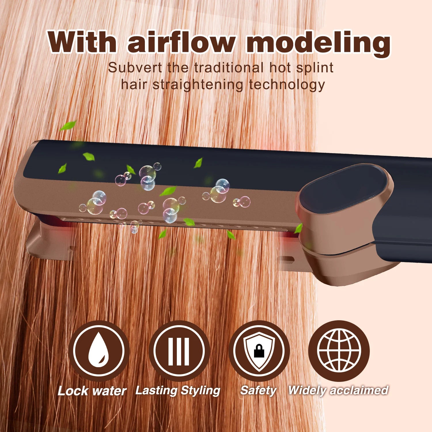 Multi Styler 2in1 LCD Display Hair Dryer Wet and Dry Hair Straightener Ion Portable Air Styling Hair Straighten Peaceful Pleasures Health and Wellness